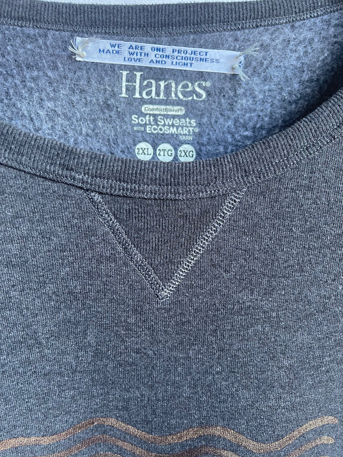 GO WITH THE FLOW sweat vintage XXL