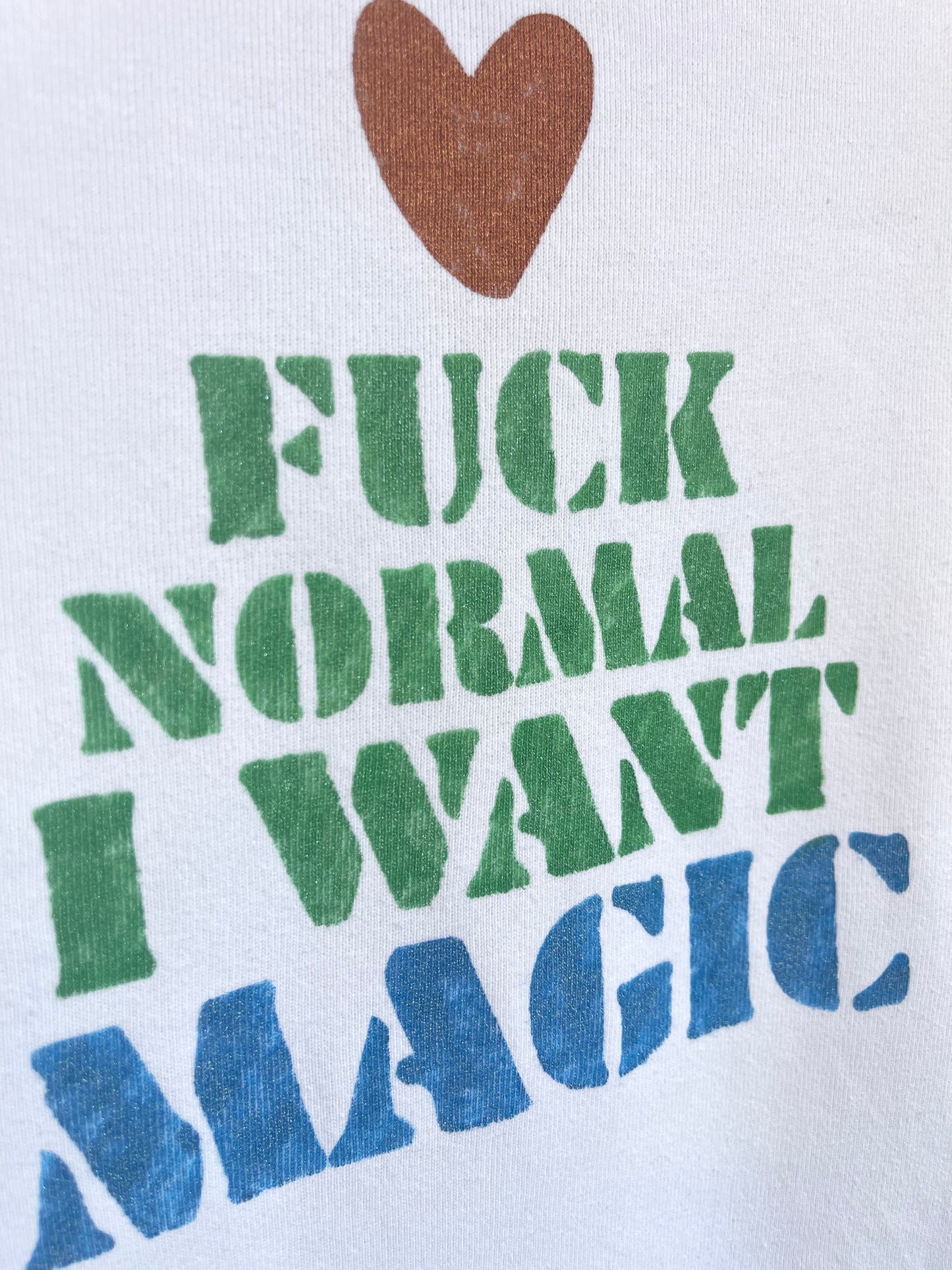 Hoodie vintage XL "I want magic"