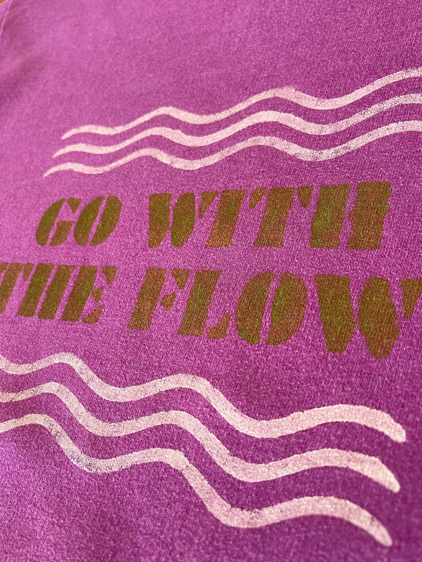 Sweat vintage M/L "Go with the flow"