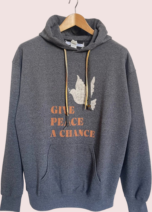 Hoodie vintage XL "Give peace a chance"