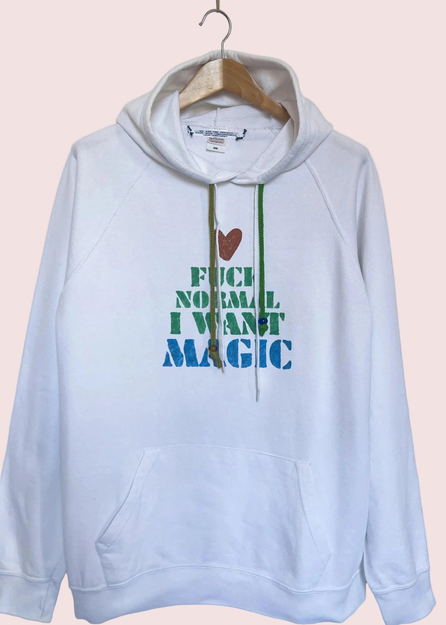 Hoodie vintage XL "I want magic"