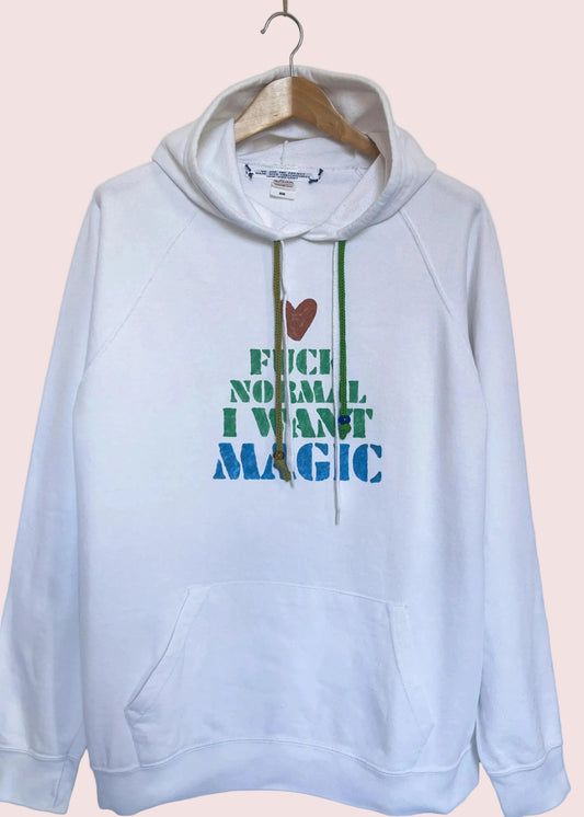Hoodie vintage XL "I want magic"
