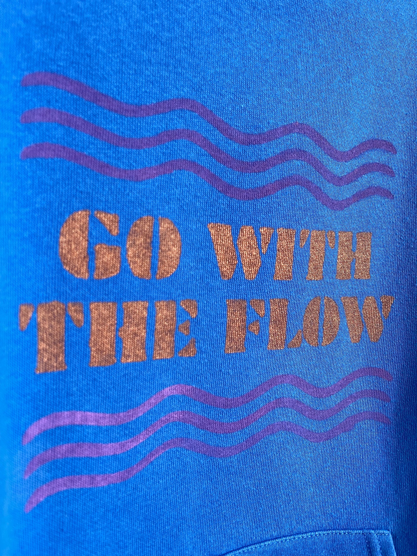 GO WITH THE FLOW  hoodie vintage L