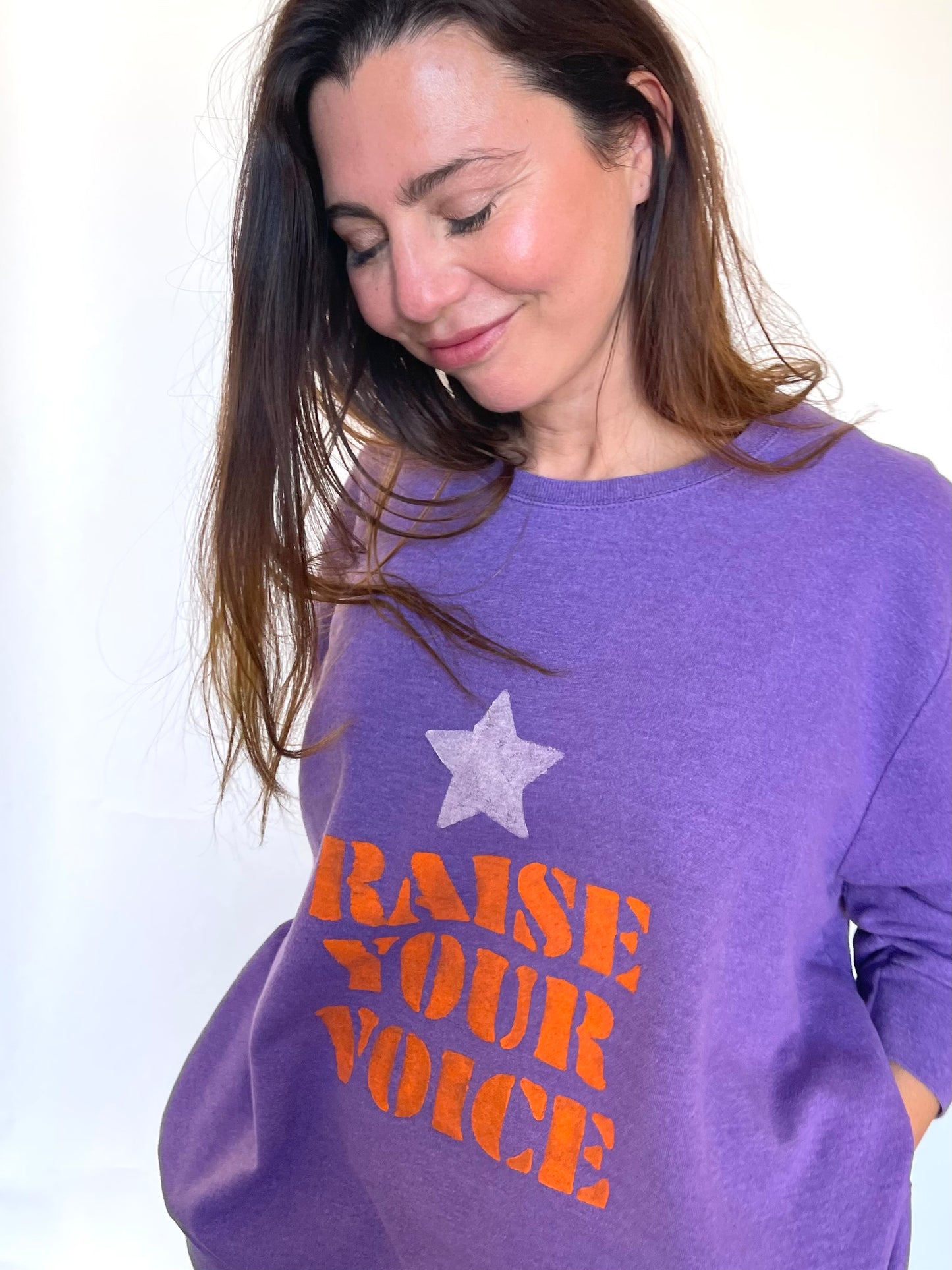 Sweat vintage XXL "Raise your voice"