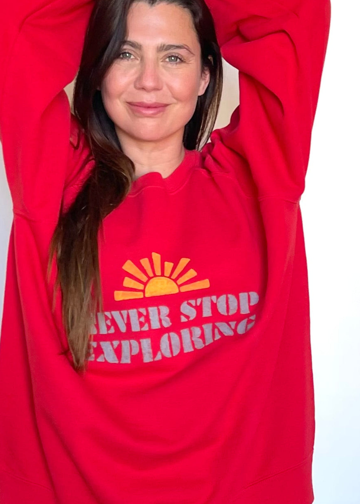 Sweat vintage XXL "Never stop exploring"