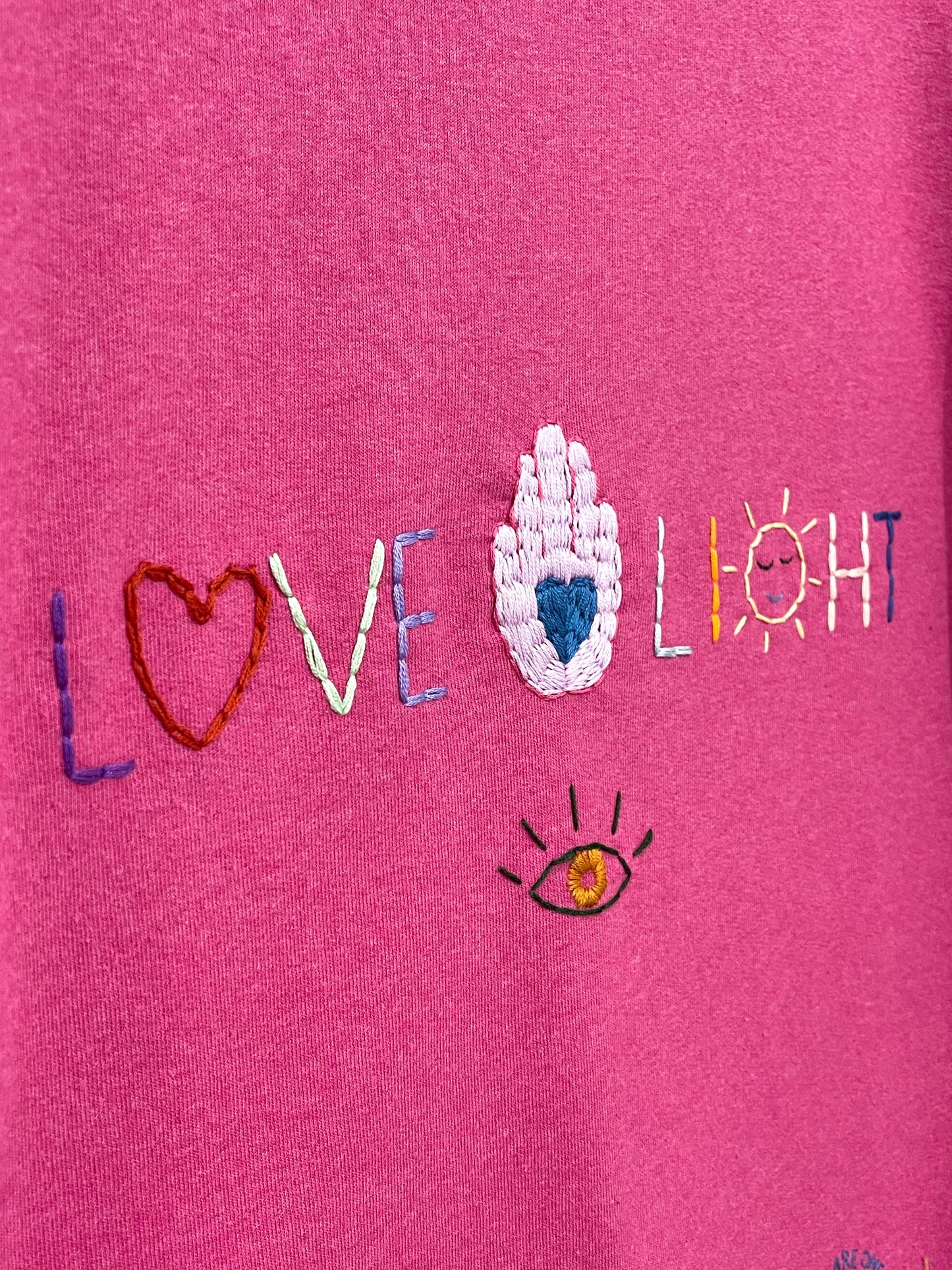 Sweat Vintage Brodé Mantra "Love&Light" L/XL