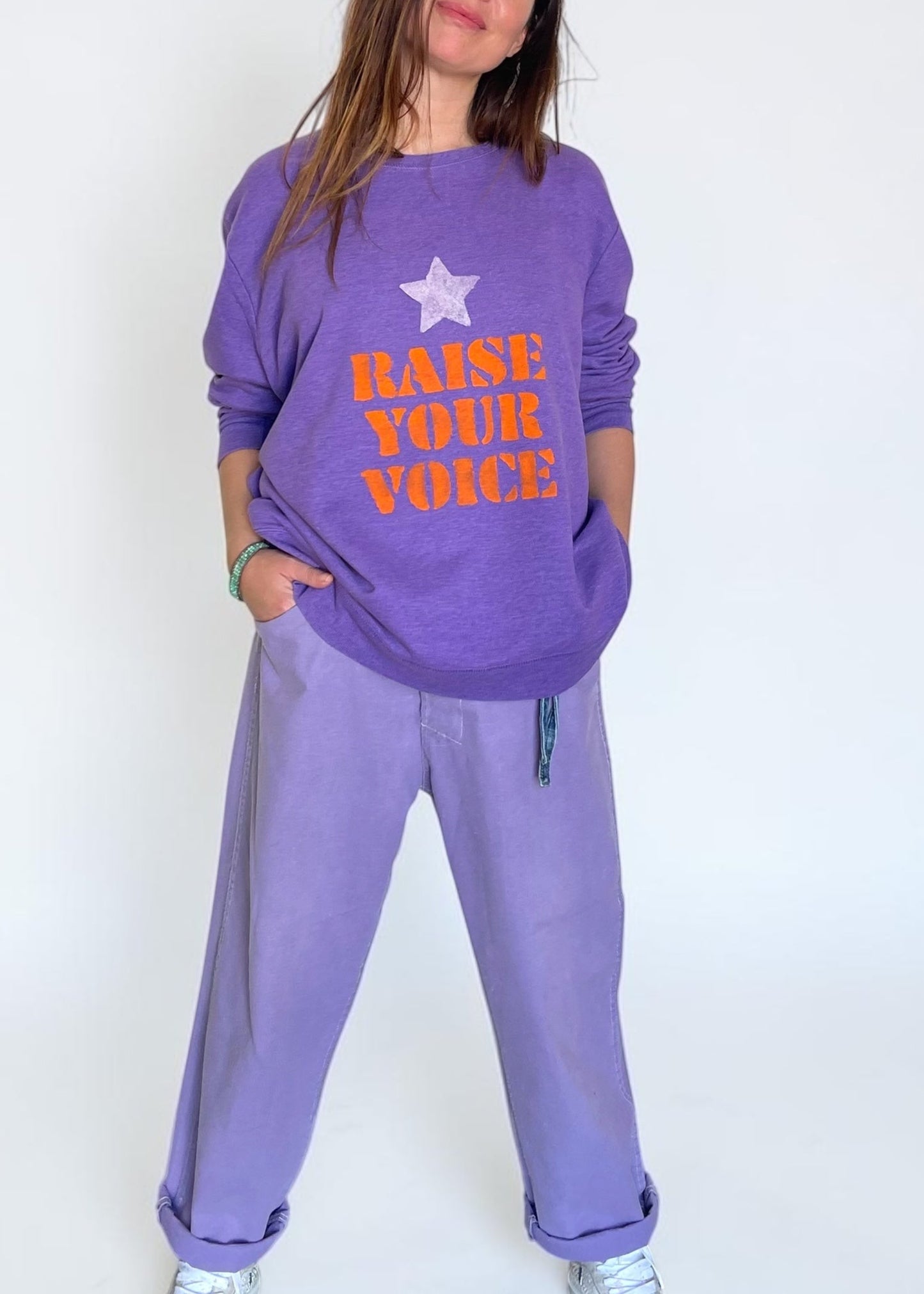 Sweat vintage XXL "Raise your voice"