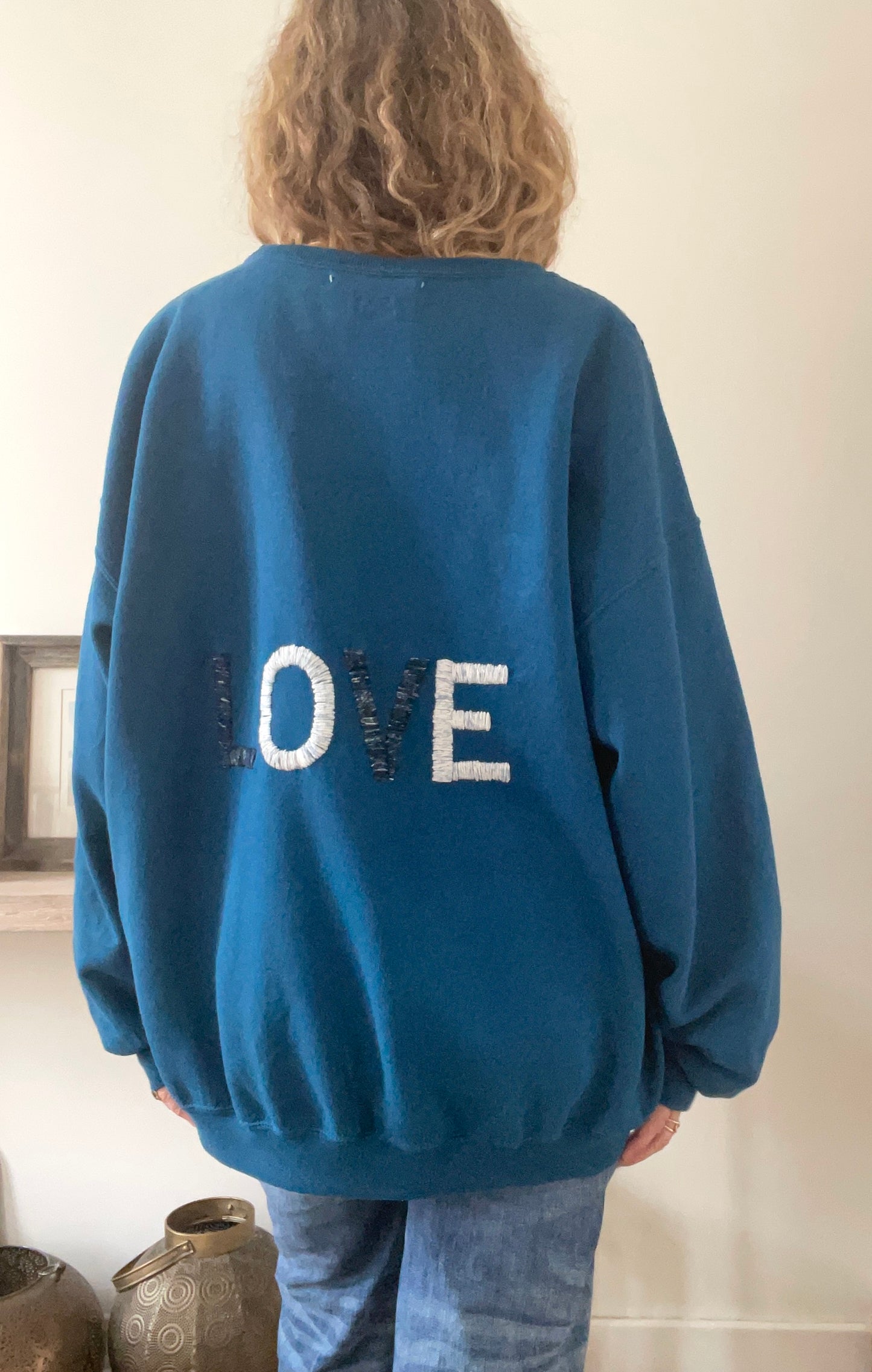 Sweat Oversize Vintage Brodé BIG LOVE XXL