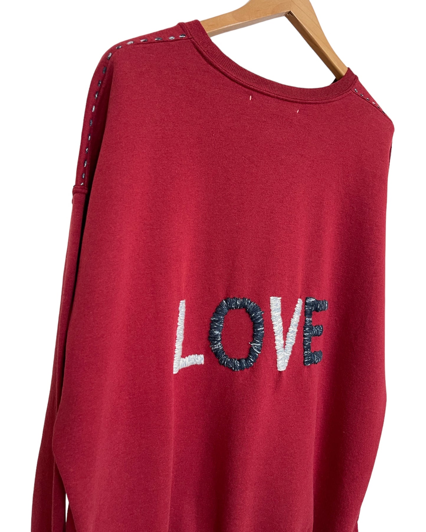 Sweat Oversize Vintage Brodé BIG LOVE XXXL