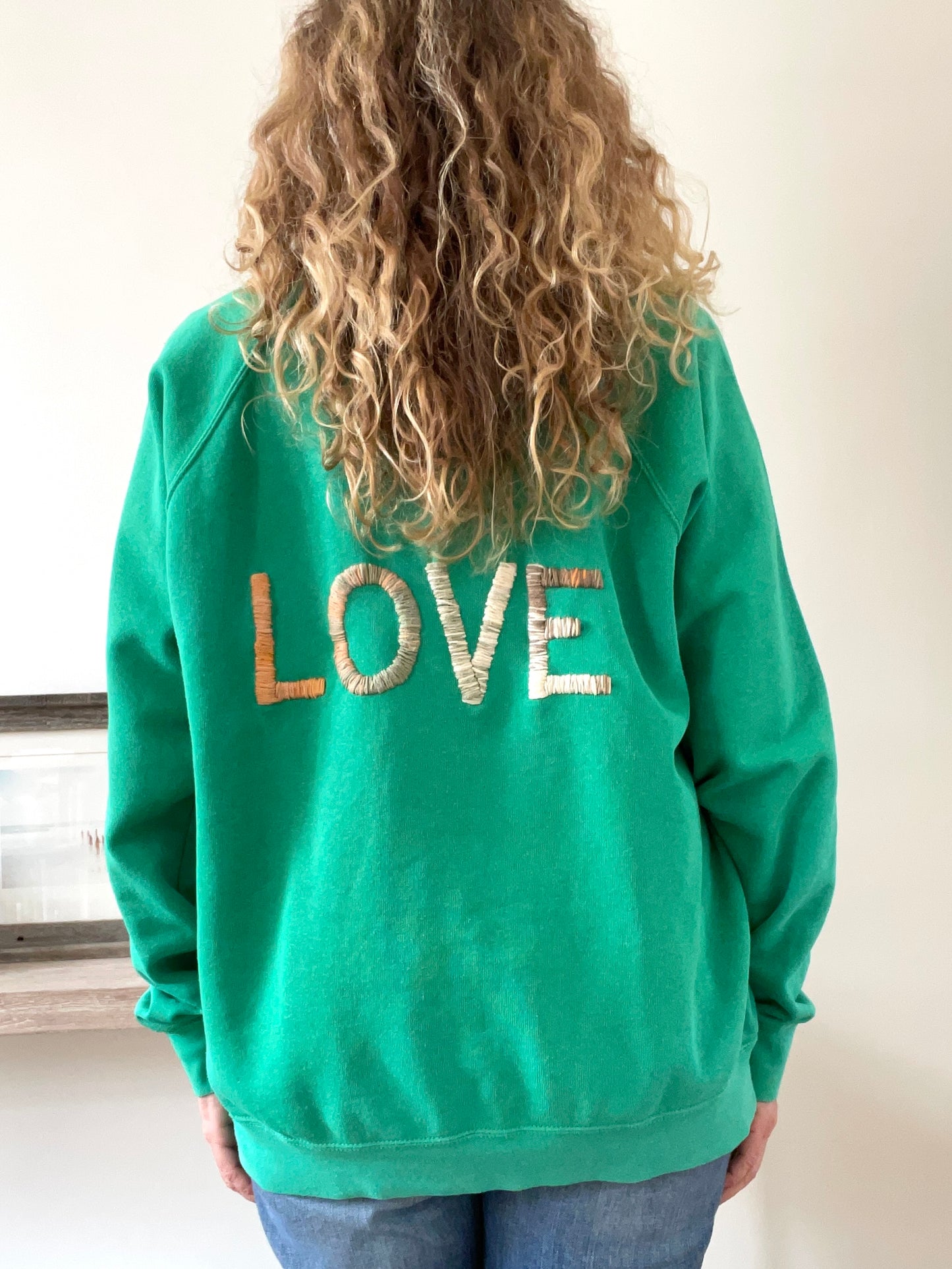 Sweat  Vintage Brodé BIG LOVE XL