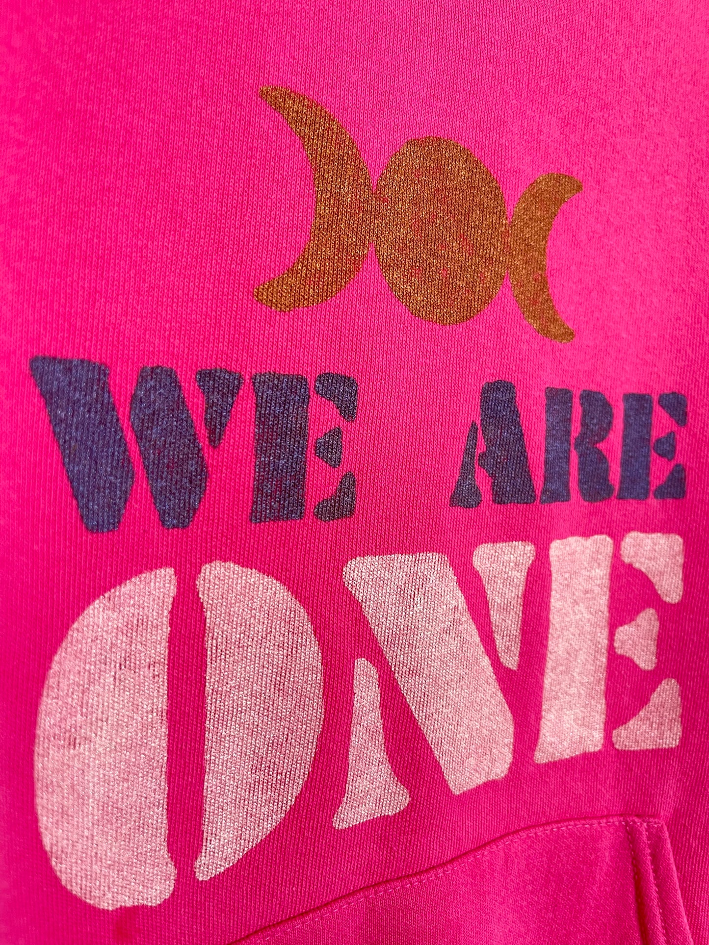 Hoodie vintage L "We are one"