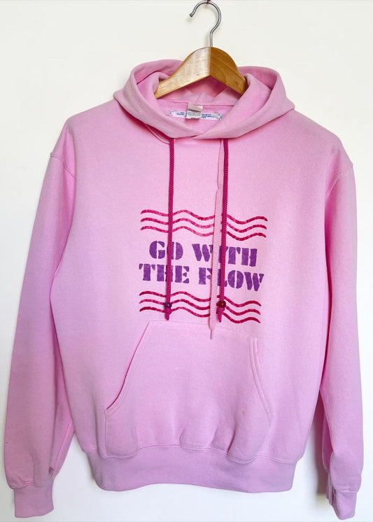 Hoodie vintage M "Go with the flow"