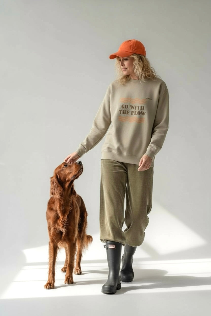 GO WITH THE FLOW sweat vintage XL