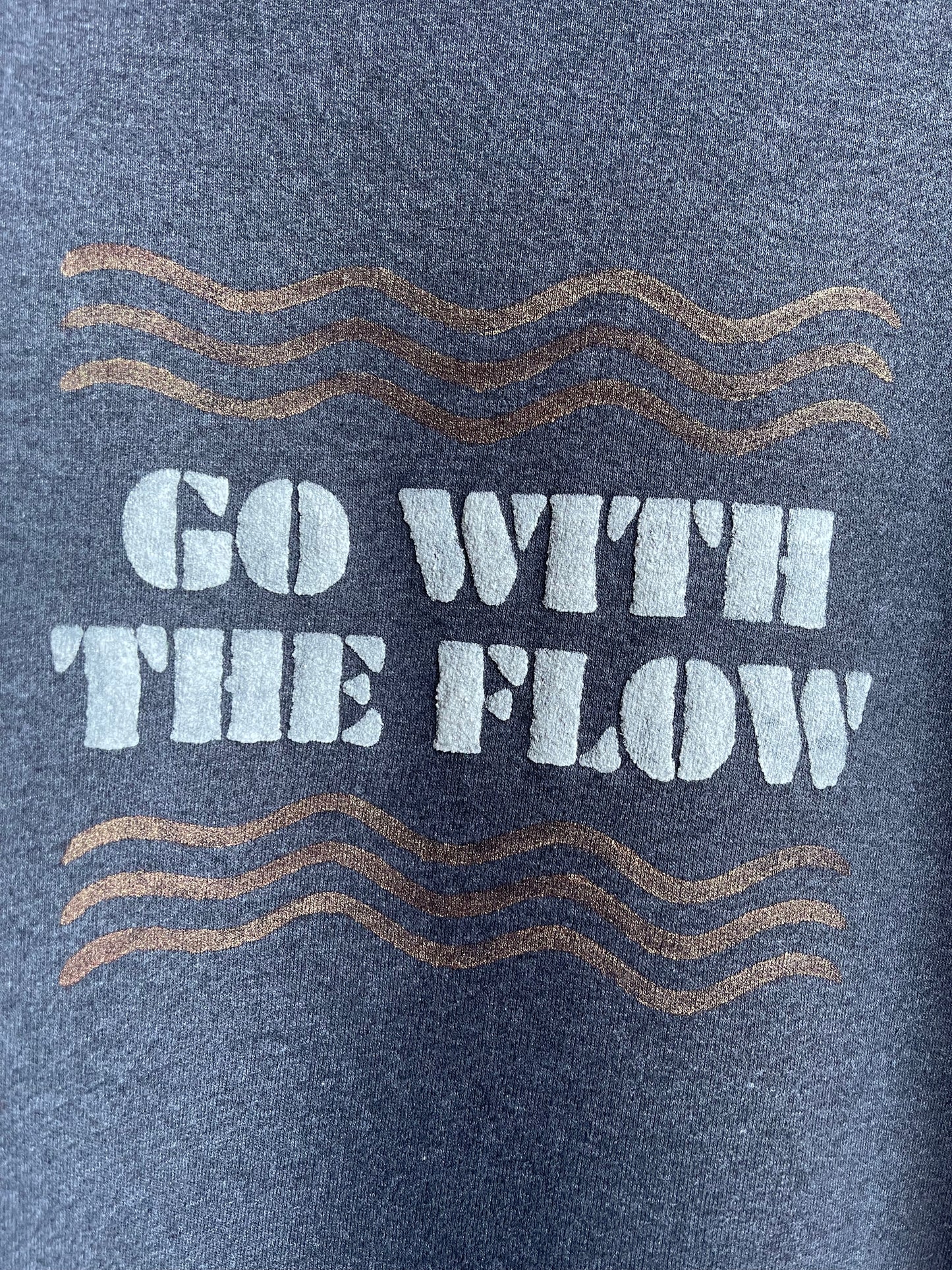 GO WITH THE FLOW sweat vintage XXL