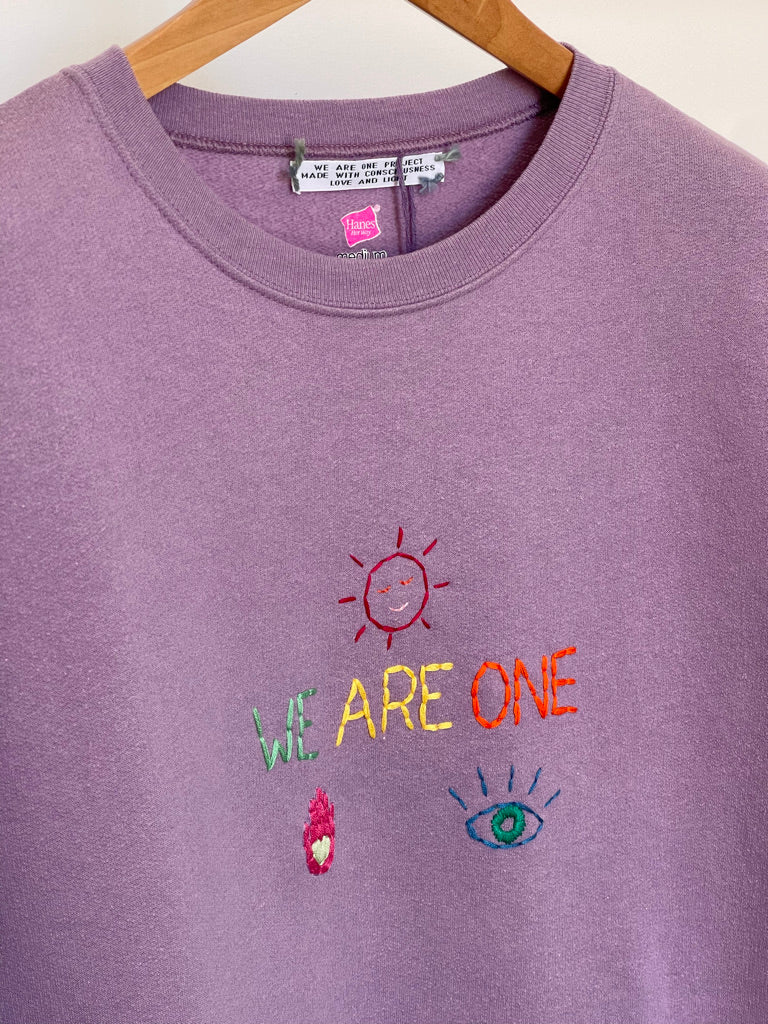 Sweat Vintage Brodé Mantra "WeAreOne" M