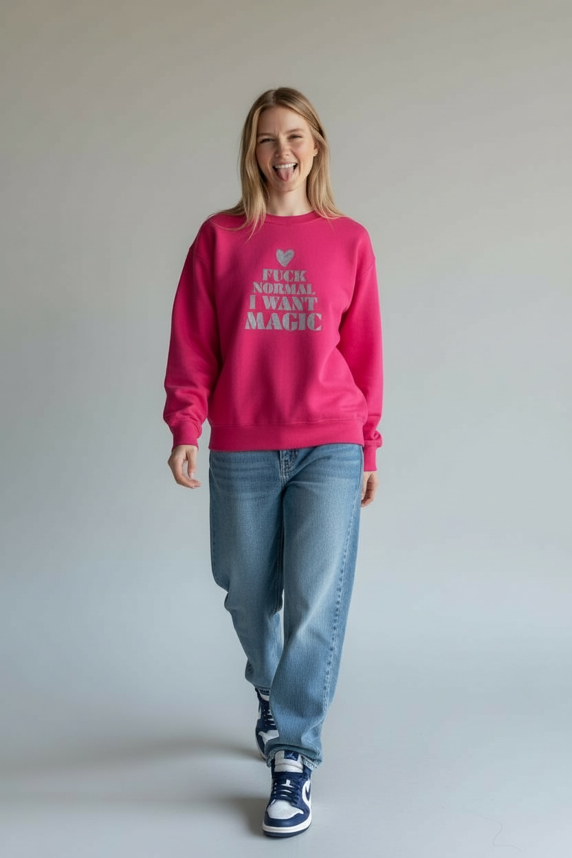 I WANT MAGIC  sweat vintage L