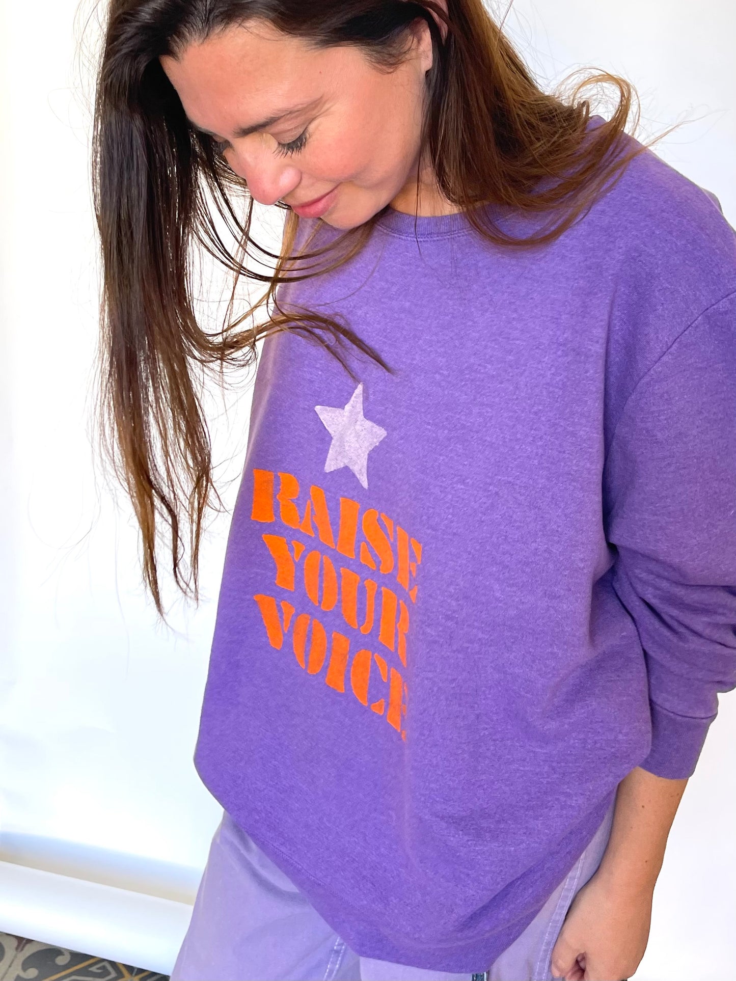 Sweat vintage XXL "Raise your voice"