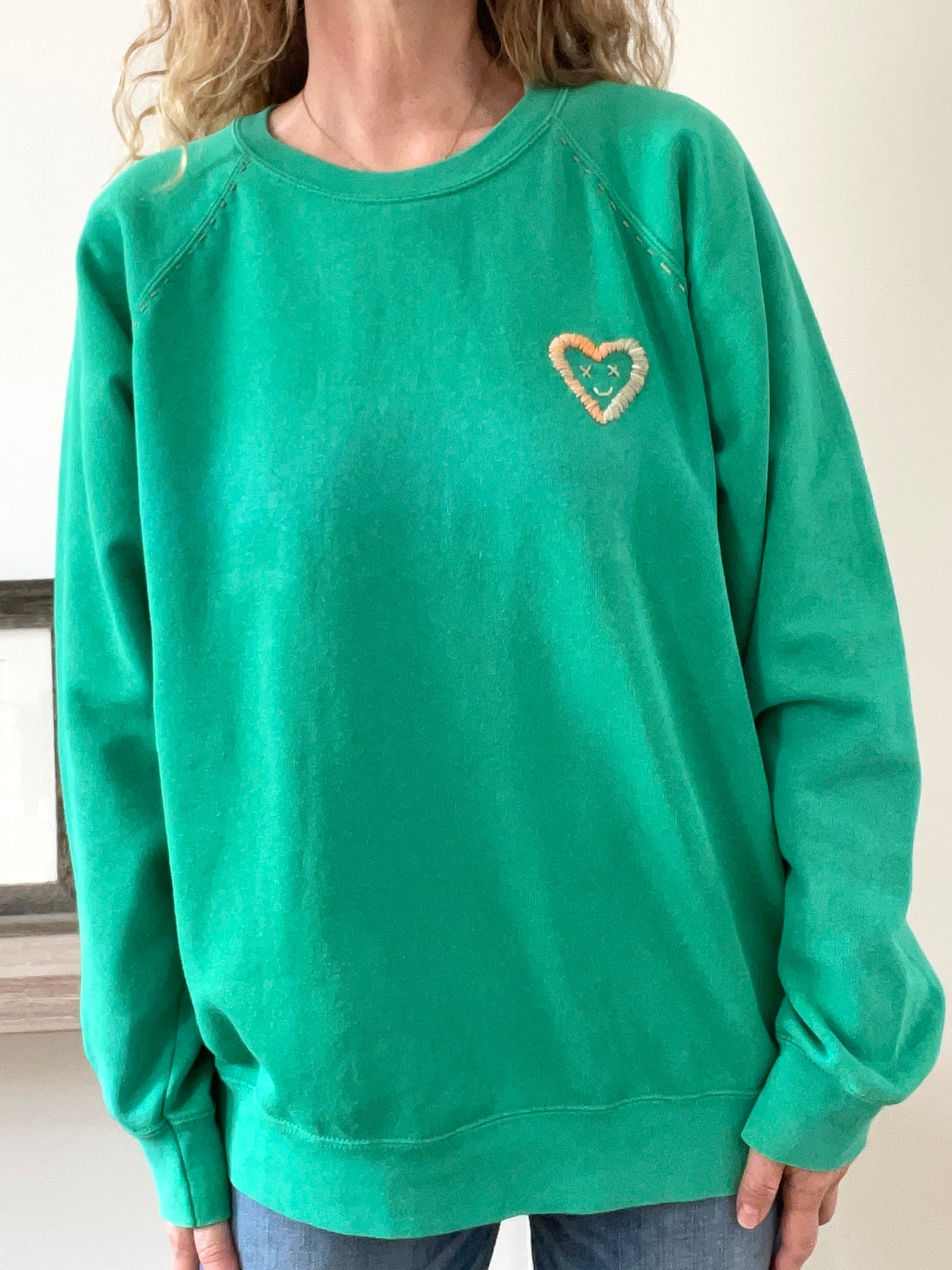 Sweat  Vintage Brodé BIG LOVE XL