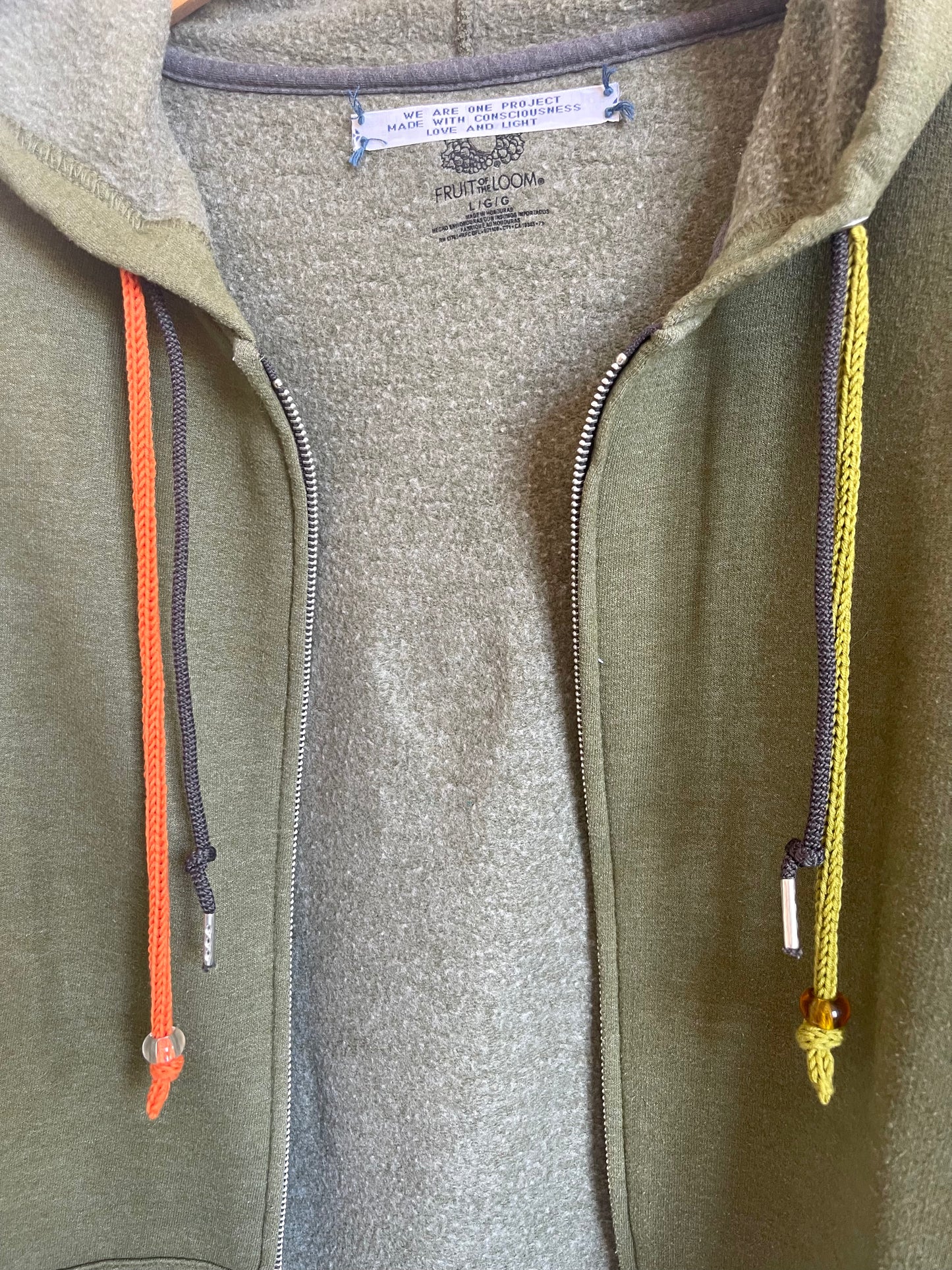 Hoodie zip vintage L/XL "I want magic"