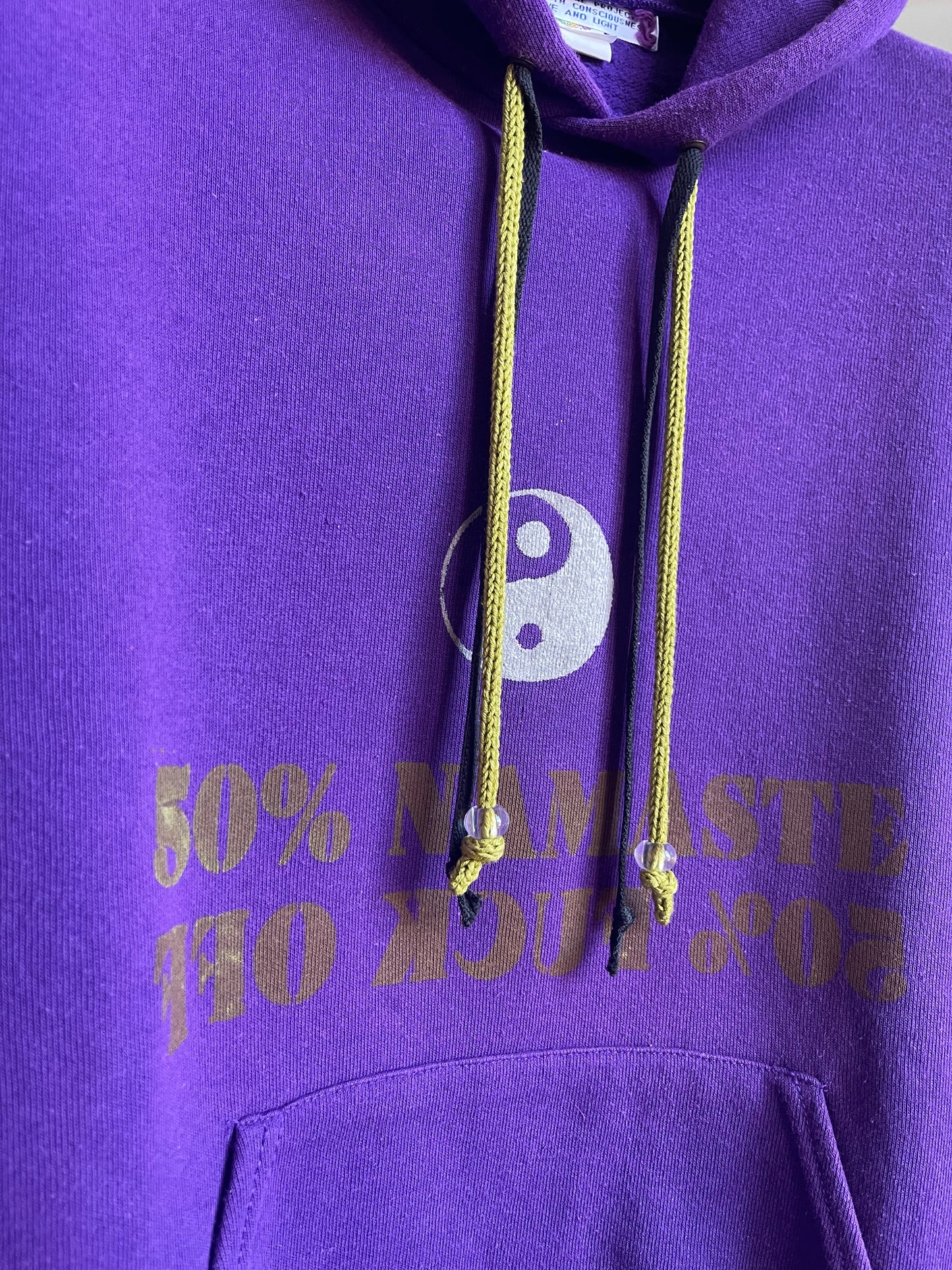 50% NAMASTE hoodie vintage L