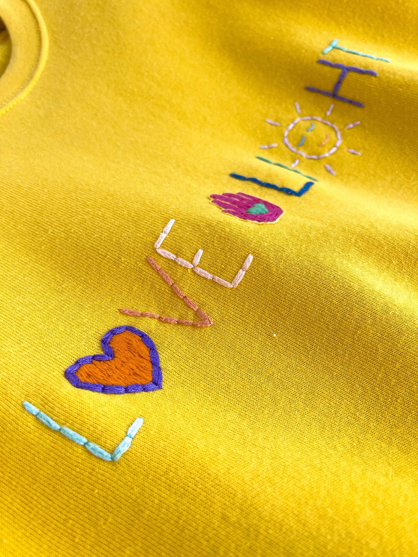 Sweat Vintage Brodé Mantra "Love&Light" M