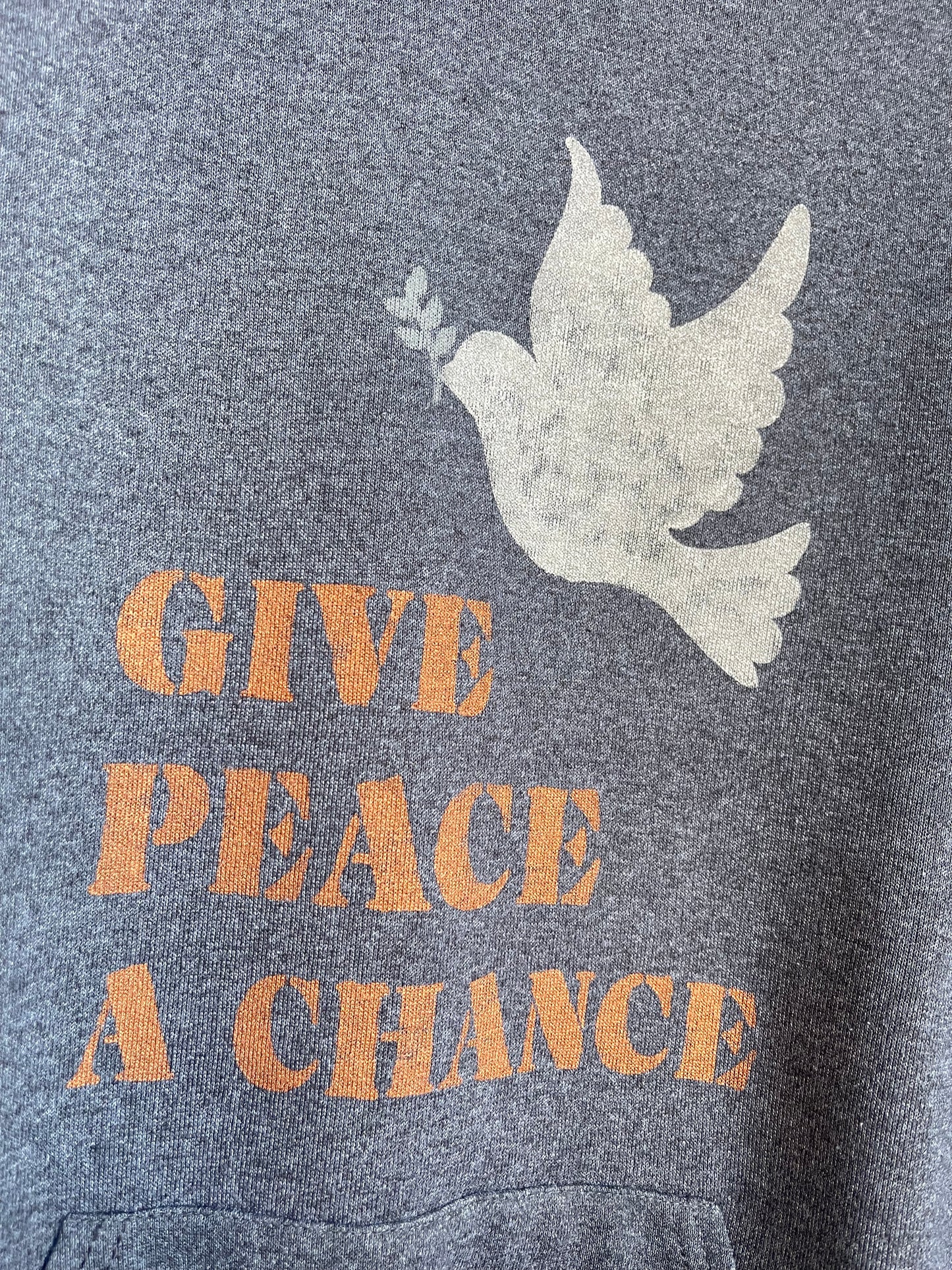 GIVE PEACE A CHANCE hoodie vintage XL