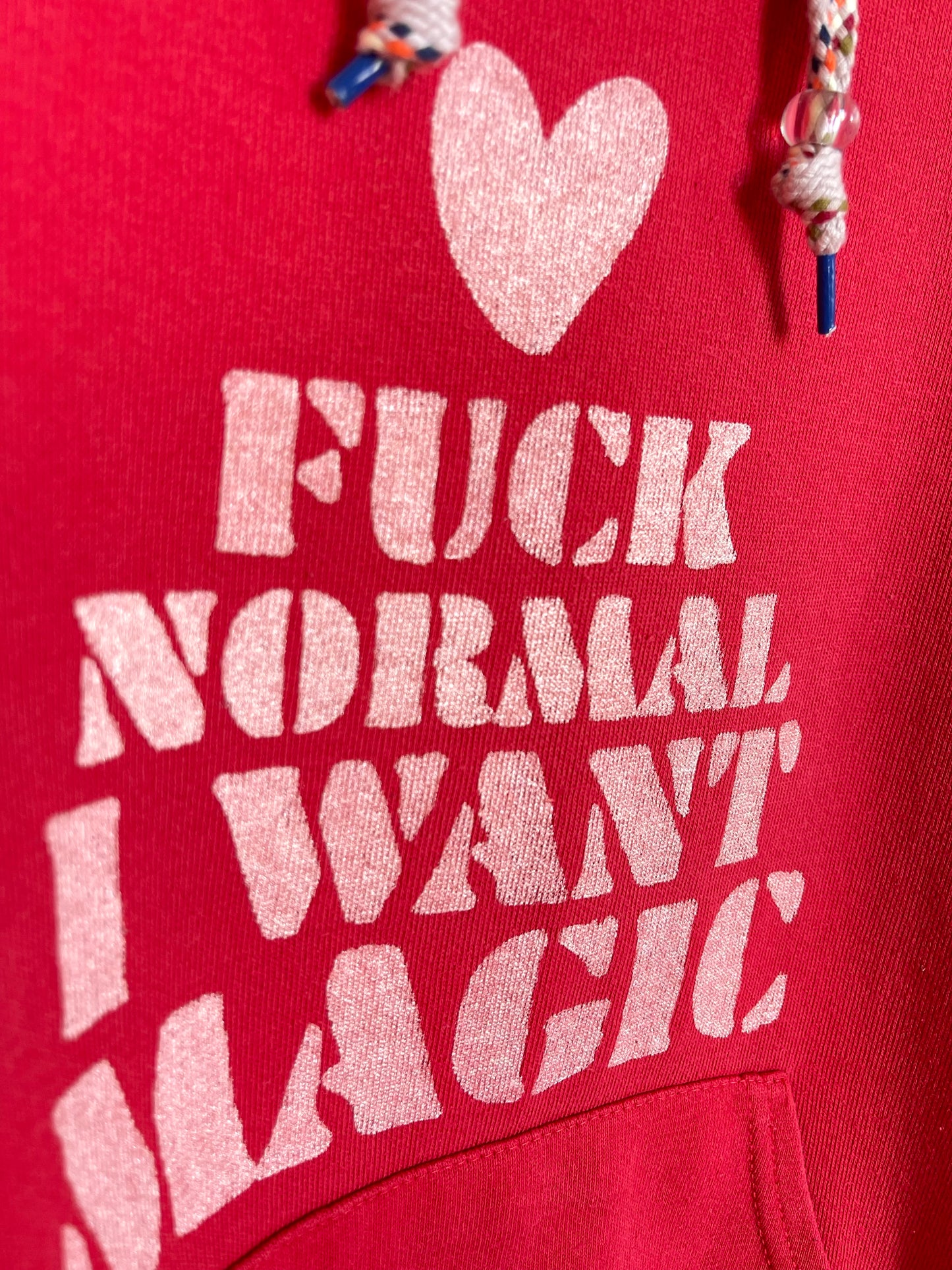 Hoodie vintage L "I want magic"