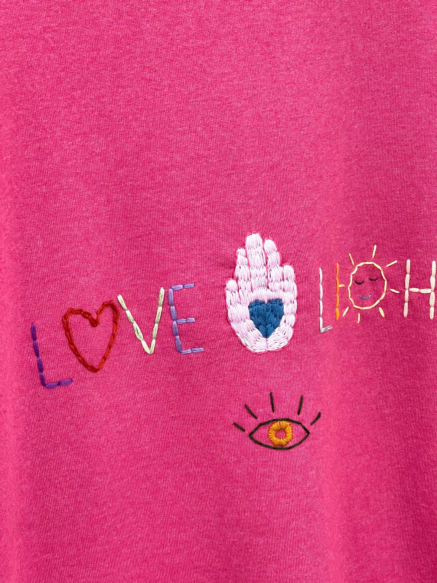 Sweat Vintage Brodé Mantra "Love&Light" L/XL