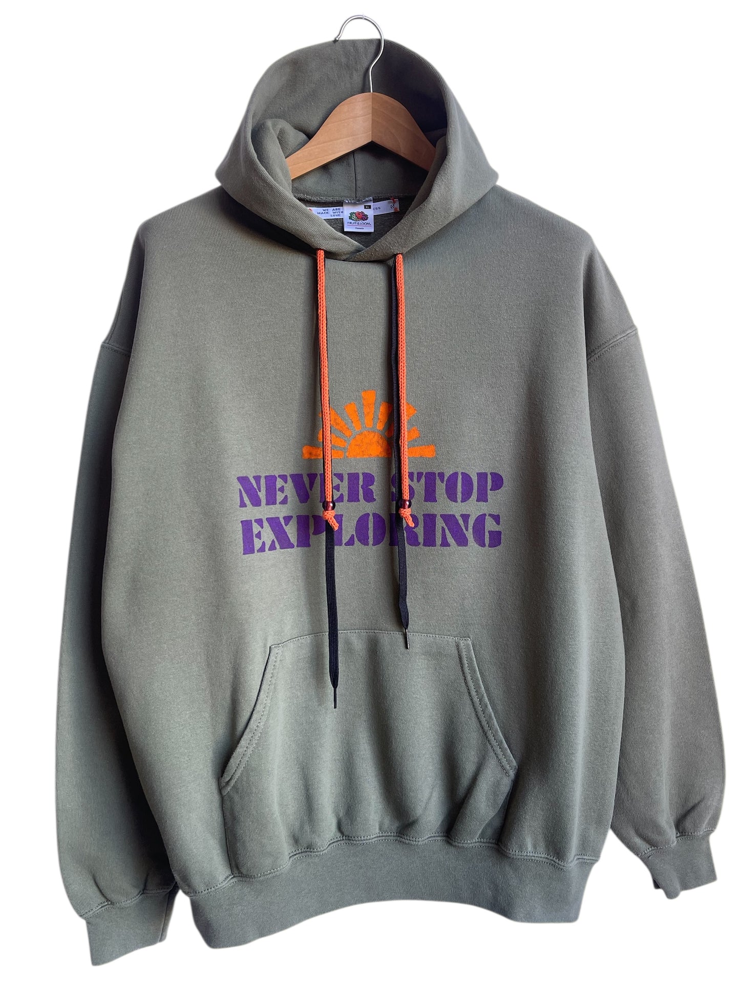 Hoodie Vintage XL « Never stop exploring »
