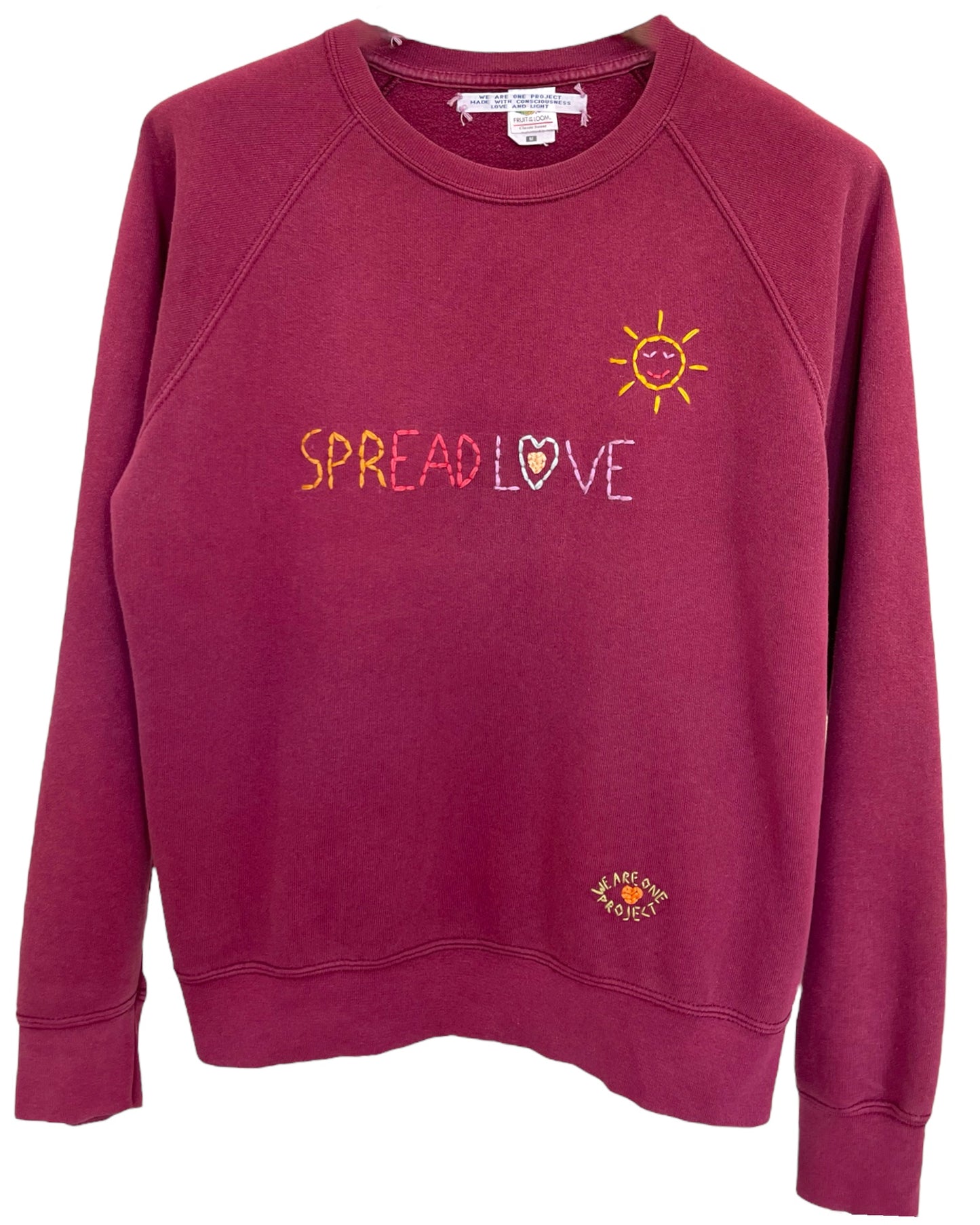 Sweat Vintage Brodé Mantra "Spread Love" new M