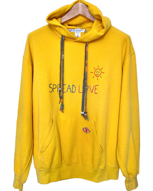 Hoodie Vintage Brodé Mantra "Spread Love" L