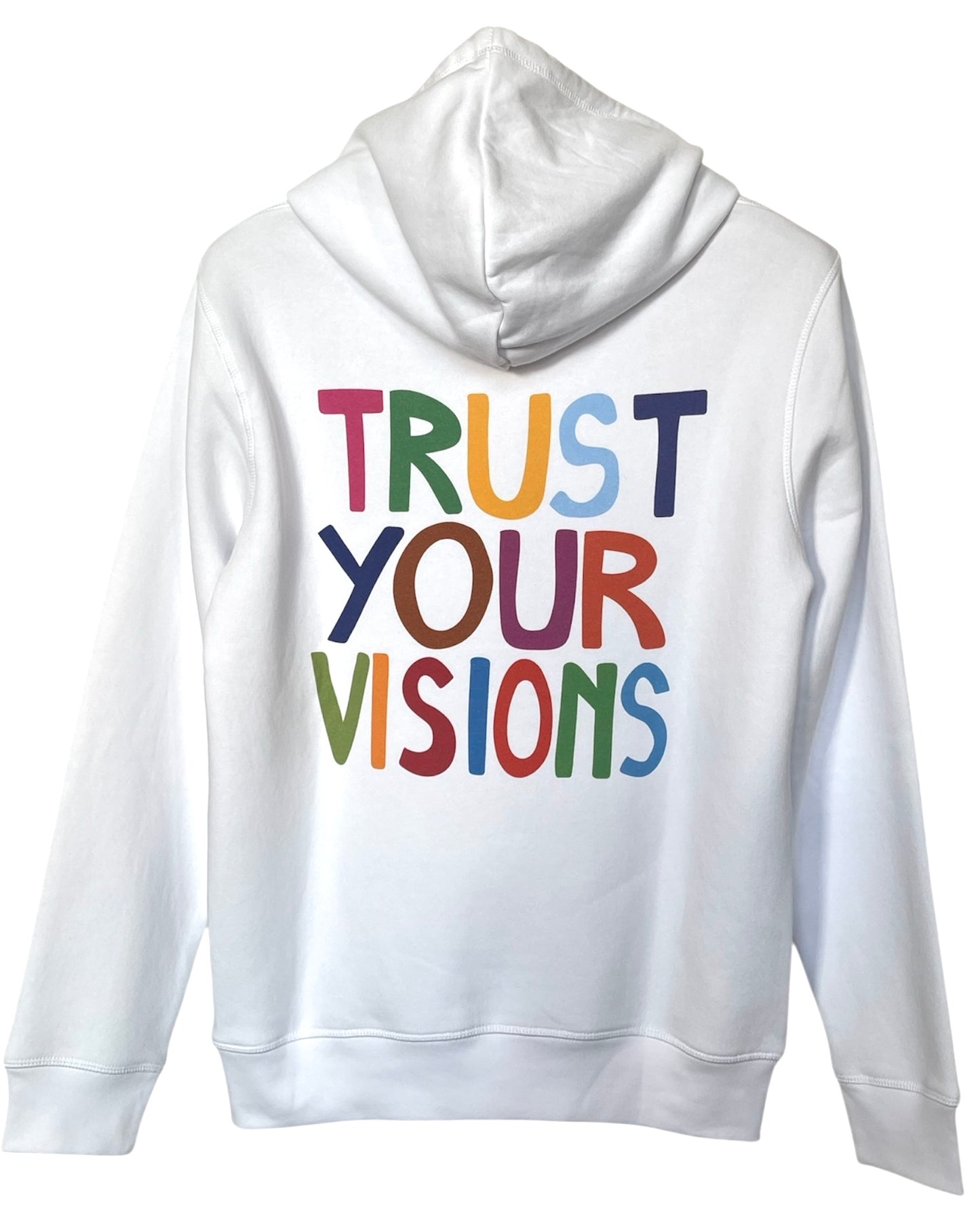 HOODIE blanc "Trust Your Visions" N°9