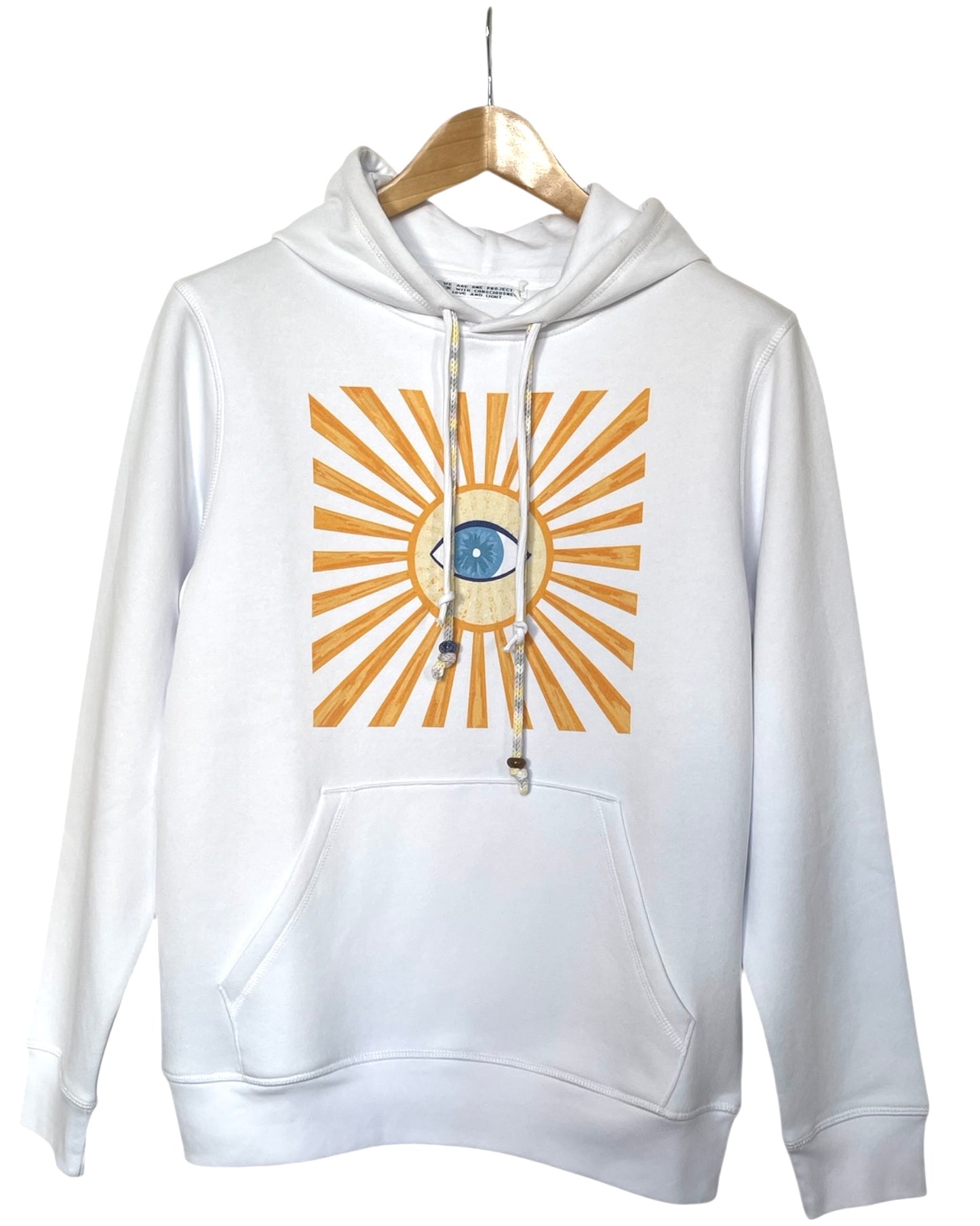 HOODIE blanc "Trust Your Visions" N°9