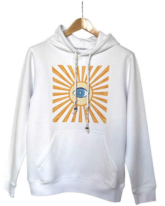 HOODIE blanc "Trust Your Visions" N°9