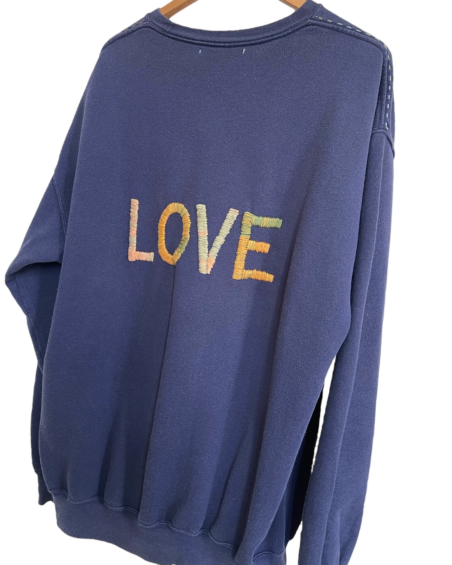 Sweat Oversize Vintage Brodé BIG LOVE XXL￼