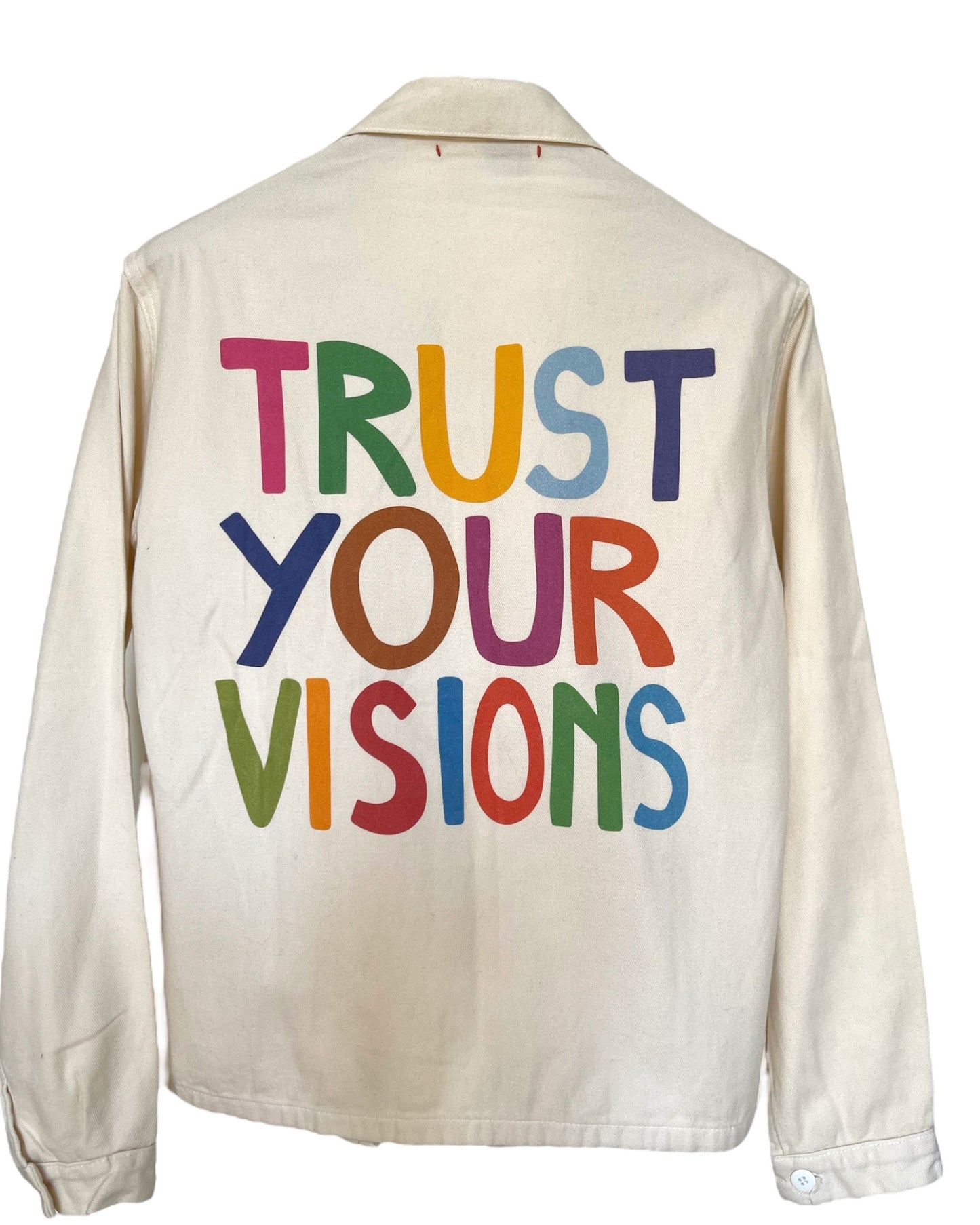 Veste work écrue « Trust your vision » M/L unisex