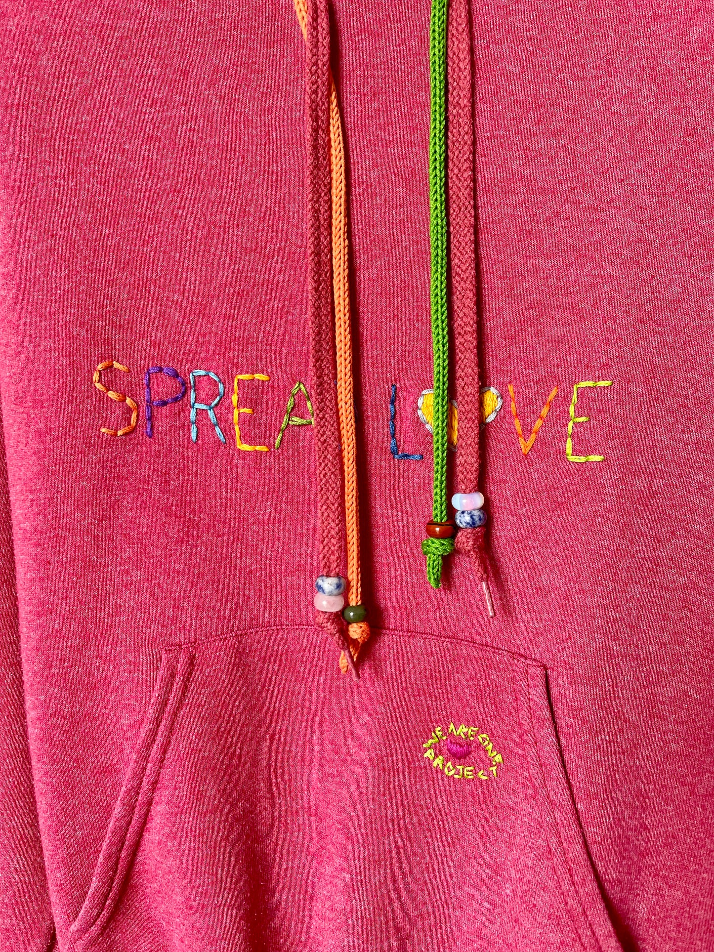 Hoodie Vintage Brodé Mantra "Spread Love" new M