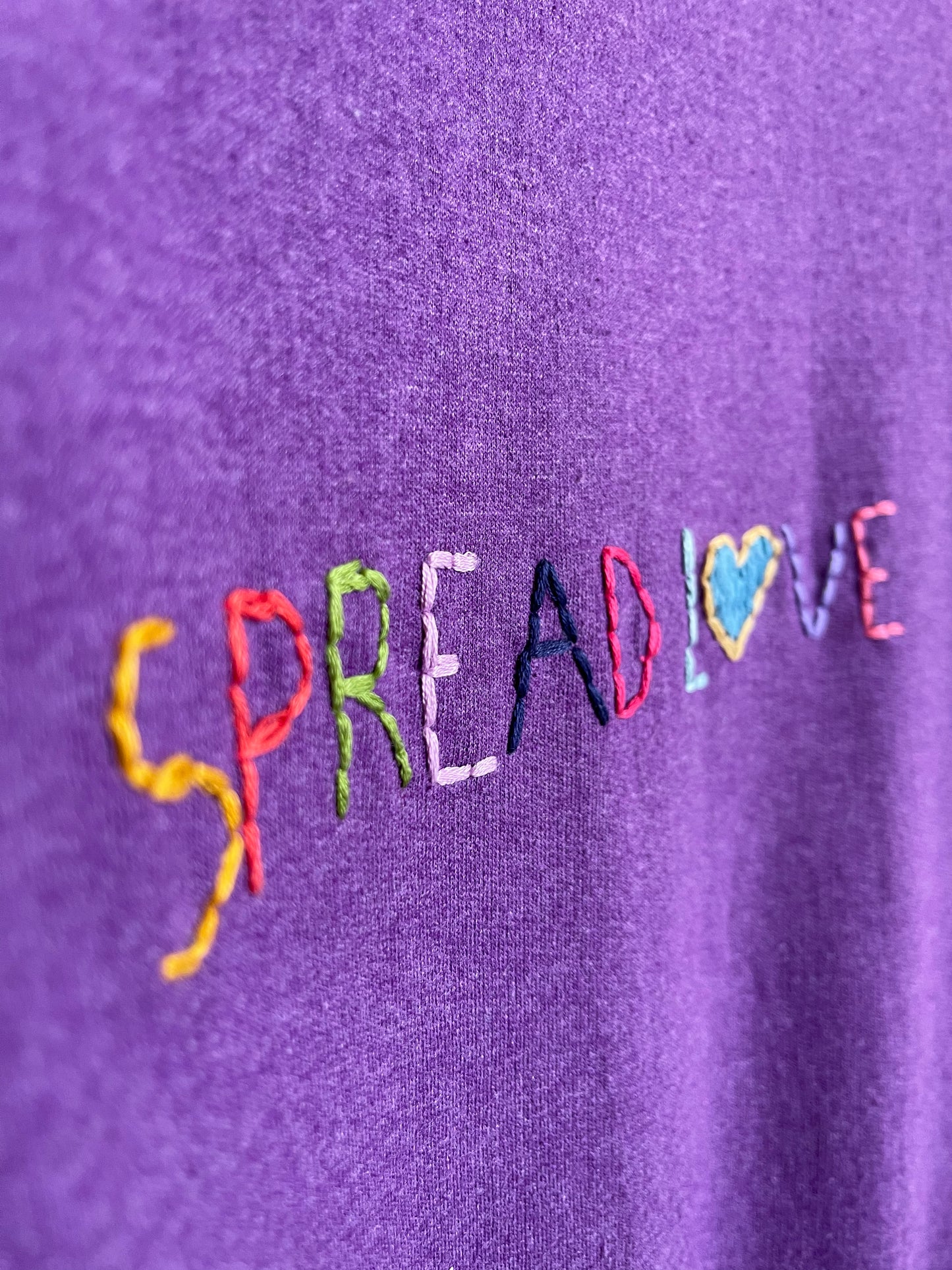 Sweat Vintage Brodé Mantra "Spread Love" L