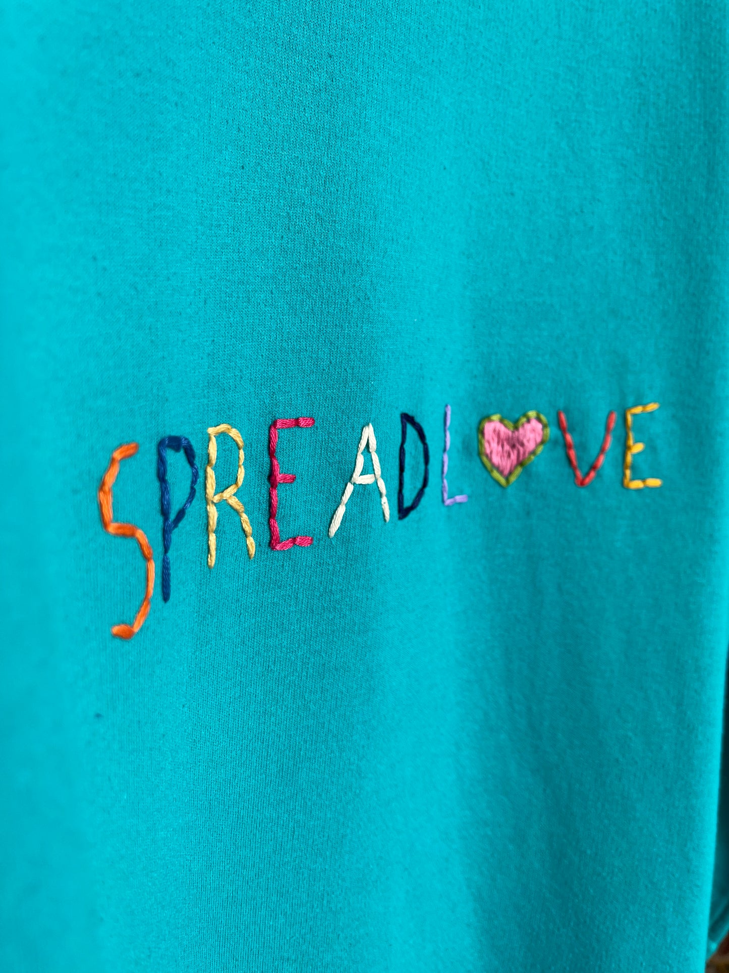 Sweat Vintage Brodé Mantra "Spread Love" L