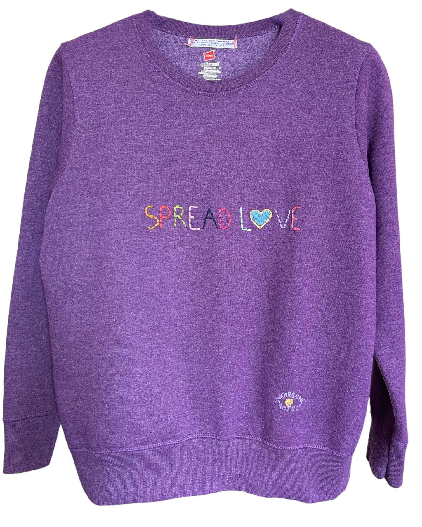 Sweat Vintage Brodé Mantra "Spread Love" L