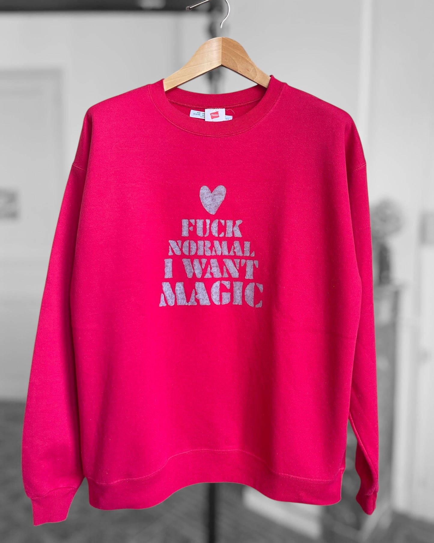 I WANT MAGIC  sweat vintage L
