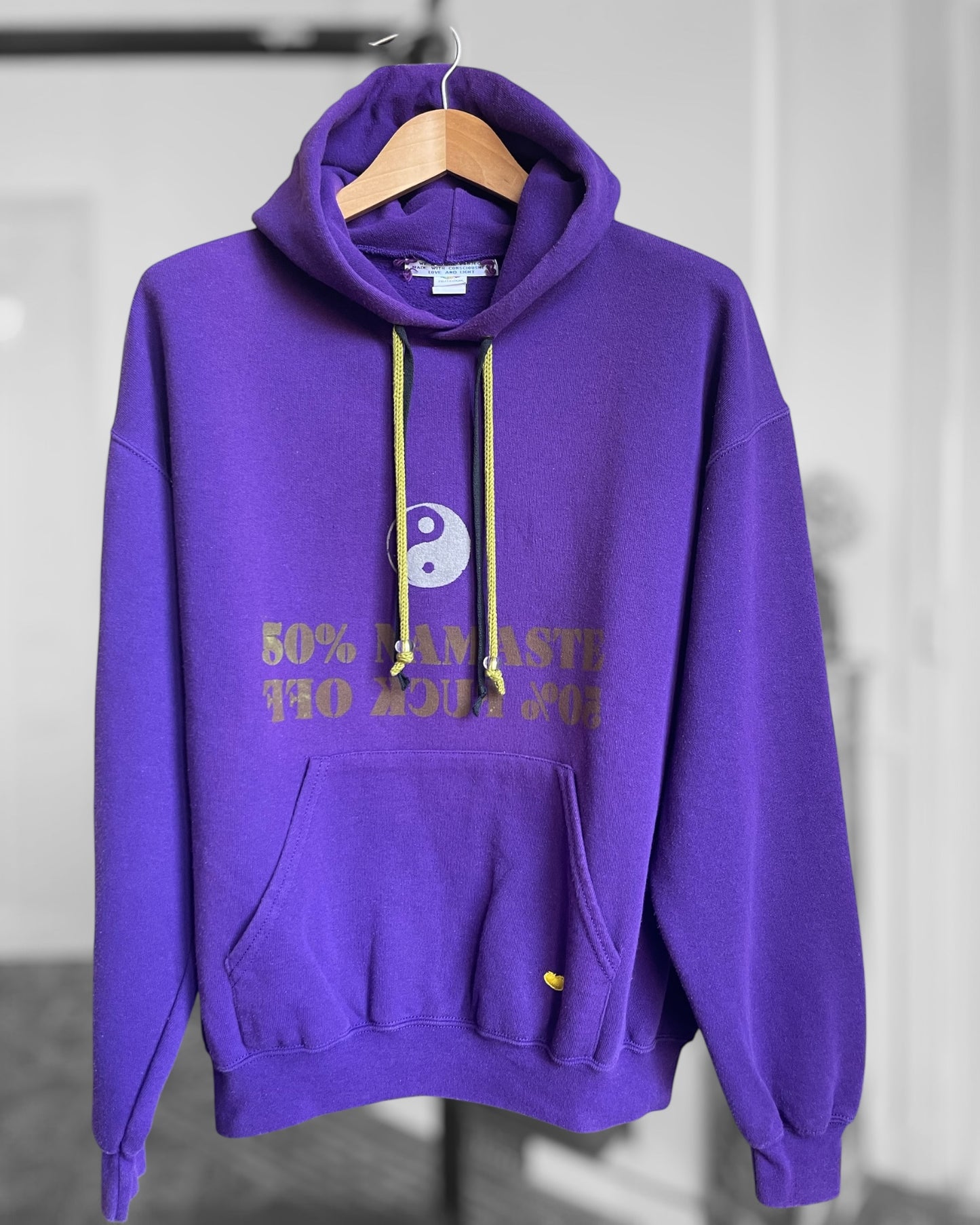 50% NAMASTE hoodie vintage L