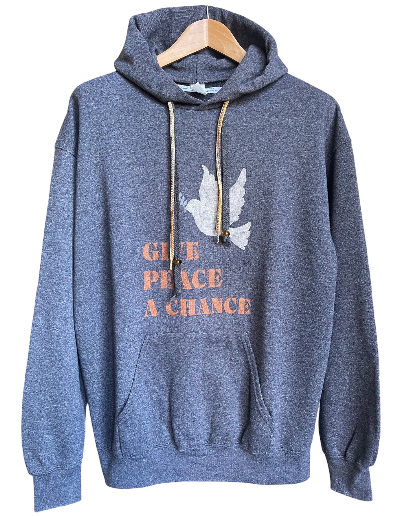 GIVE PEACE A CHANCE hoodie vintage XL
