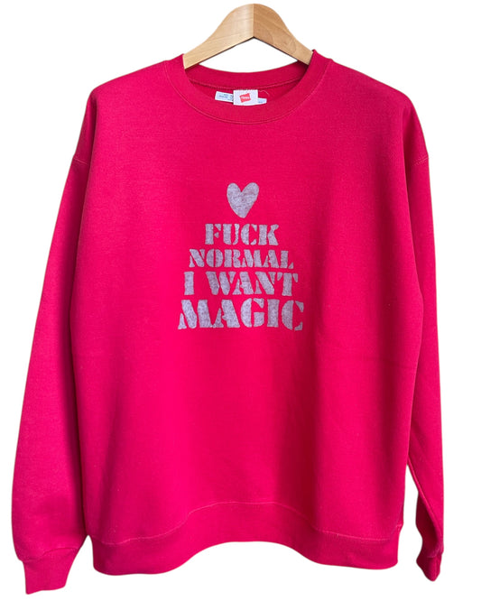 I WANT MAGIC  sweat vintage L