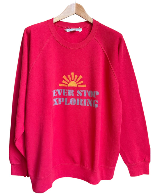 NEVER STOP EXPLORING sweat vintage XXL