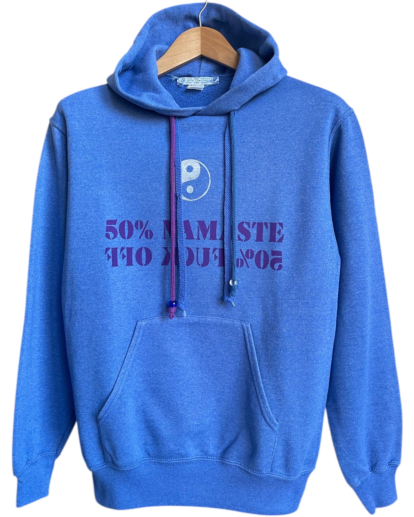 50% NAMASTE hoodie vintage M