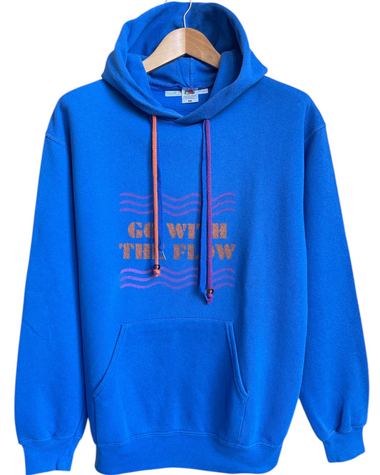 GO WITH THE FLOW  hoodie vintage L