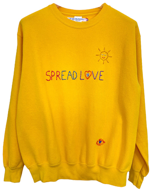 Sweat Vintage Brodé Mantra "Spread Love" M