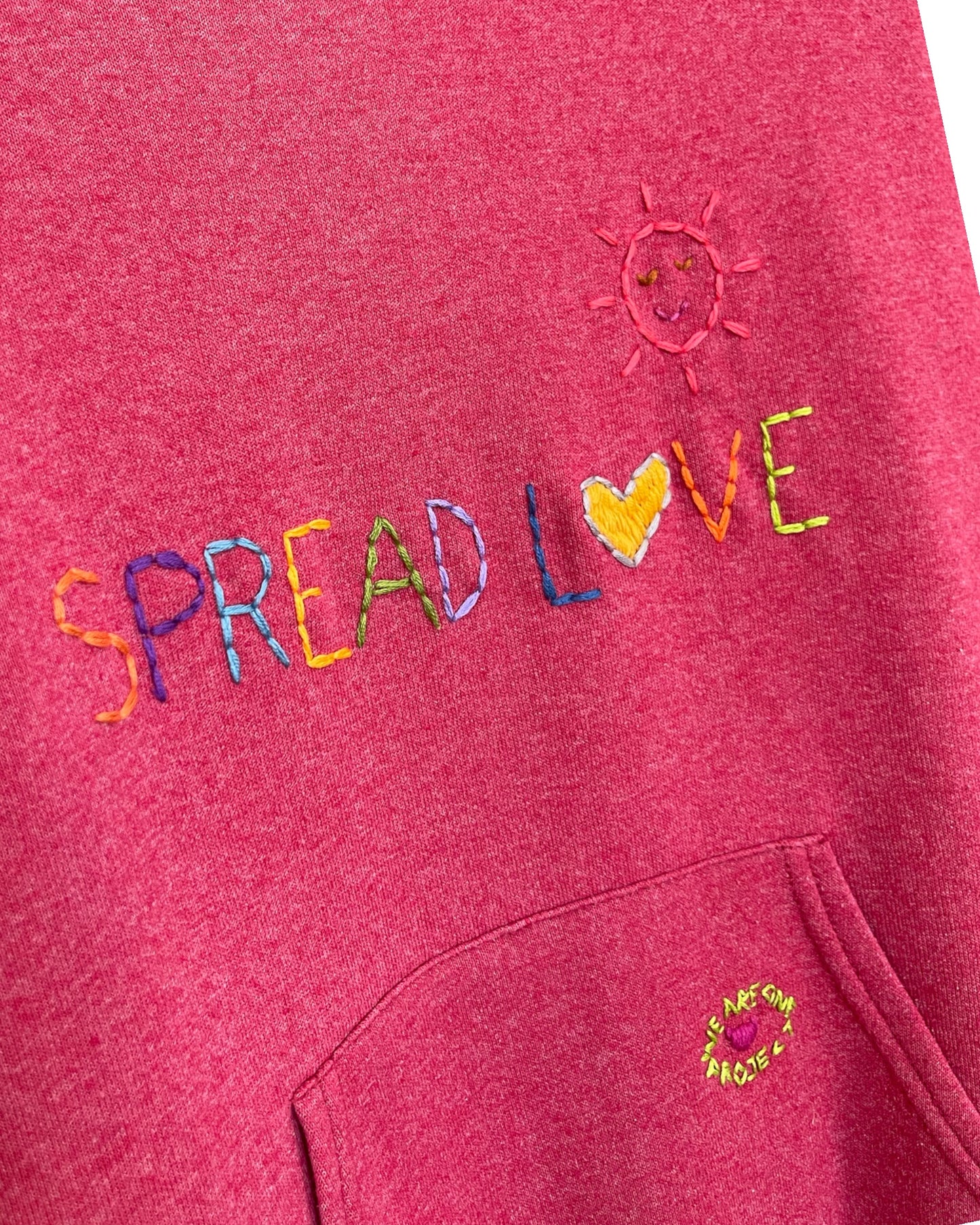 Hoodie Vintage Brodé Mantra "Spread Love" new M