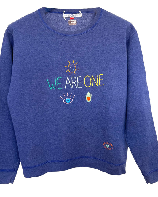 Sweat Vintage Brodé Mantra "WeAreOne" M